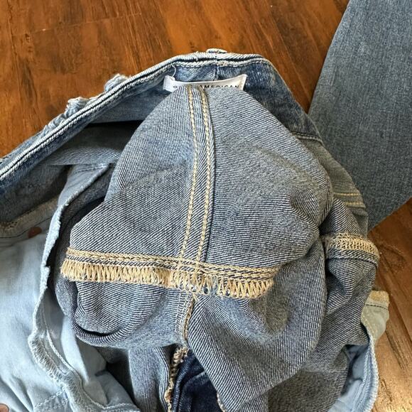 GOOD AMERICAN Skinny Jeans Blue Denim Distressed Fringed Grunge - Picture 8 of 14